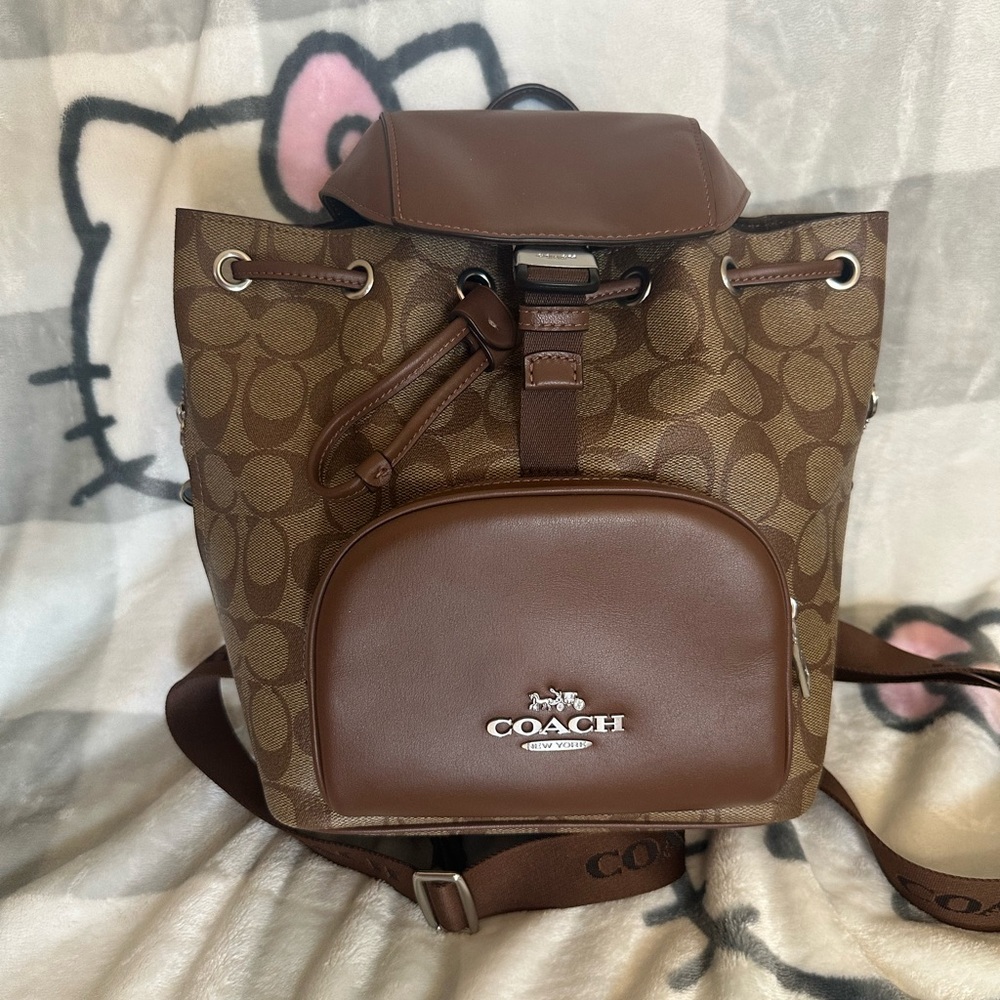 Coach Brown Signature Backpack